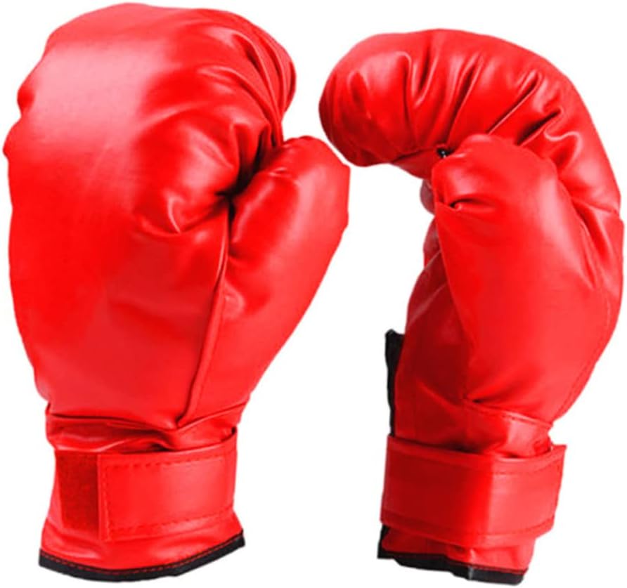 KOMBIUDA Red Boxing Gloves Kickboxing Gloves Thai Style Portable and Comfortable Training