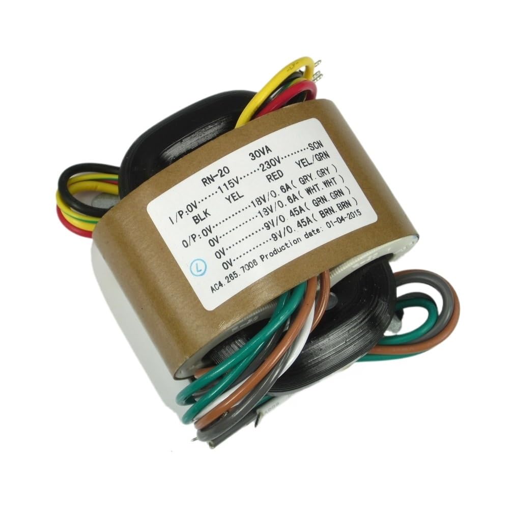 Transformateur R-Core audiophile 30VA double 9V pour une alimentation Hi-Fi haut de gamme linéaire