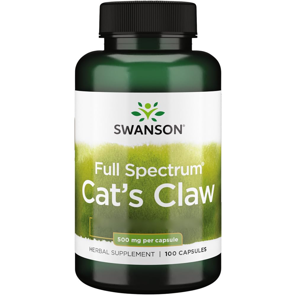 Cat's Claw, 500mg, 100 Capsules, High Strength, Laboratory Tested, SOYA Free, Gluten Free, Non-GMO