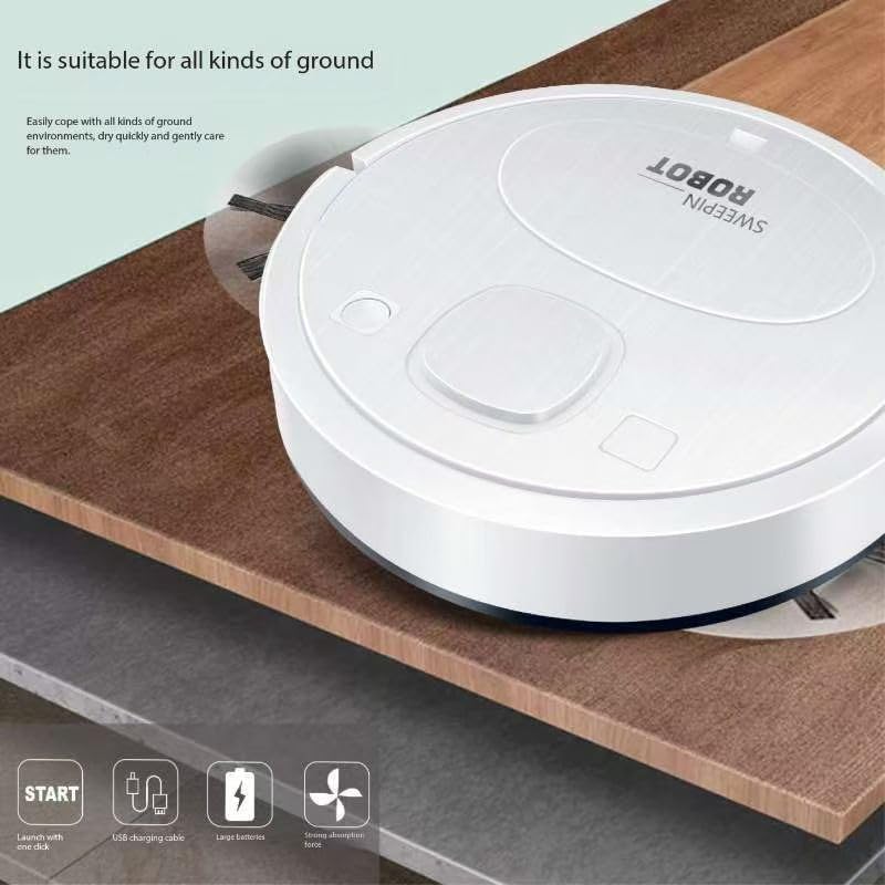 Miniatura 5 de Robot aspirador y trapeador robot aspirador robot aspirador fuerte succión delgado, bajo ruido, ideal para pelo de mascotas, suelos duros y limpieza