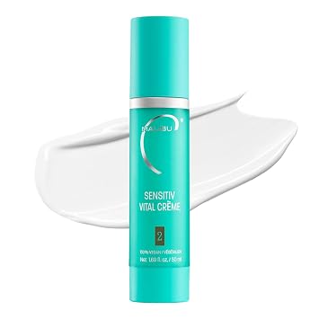 Malibu C Sensitiv Vital Creme Face Moisturizer - Non-Comedogenic Moisturizer for Combination Skin - Lightweight Formula Enriched with Pro Vitamin B5 & Jojoba Esters 1.69 oz