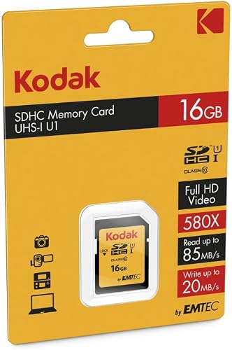Kodak 16GB SD UHS-I U1 V10 Memory Card