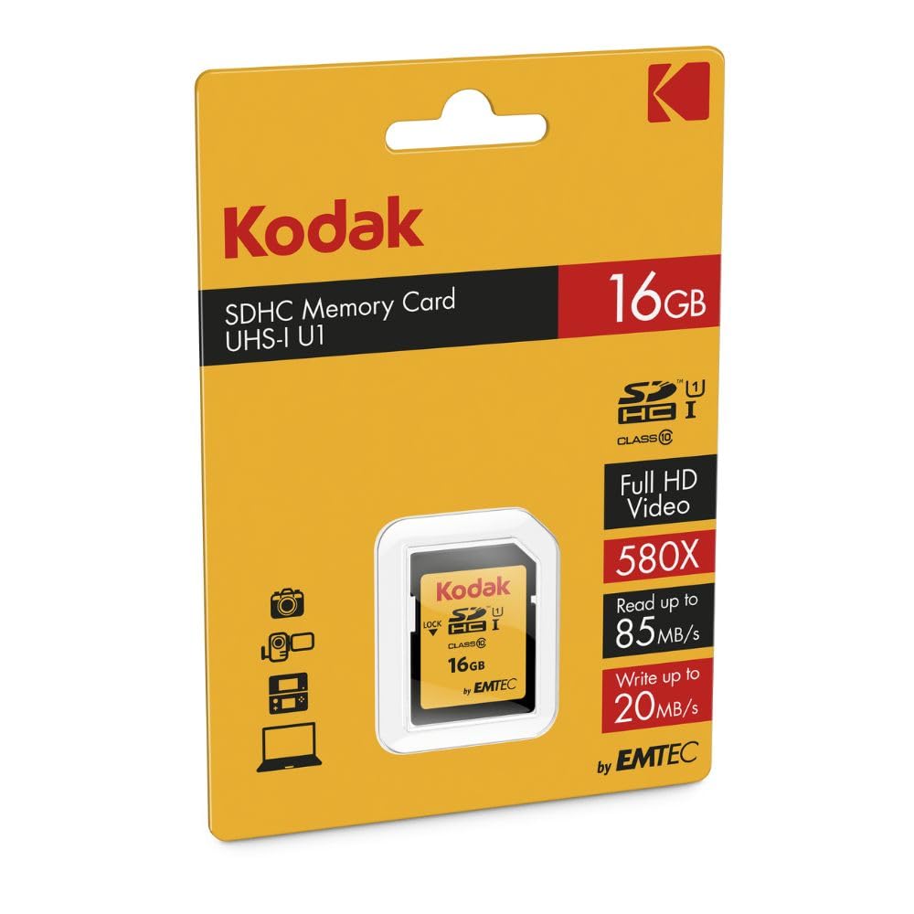 KODAK SDHC Card 16GB UHS-I U1 V10 Premium, up to 85MB/s Read Speed, for Full HD Video and High-Resolution Pictures, Compatible with SDHC Standard - EKMSD16GHC10K-image-42