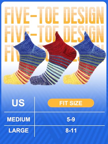 6 Pairs Women Toe Socks Cotton Breathable Ankle Five Toe Socks for Men Women Athletic Running3