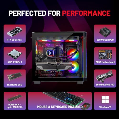 Skytech Gaming King 95 Gaming PC, AMD Ryzen 7 9850X3D 4.7GHz, NVIDIA RTX 5080 16GB VRAM, 2TB NVMe SSD, 32GB DDR5 RAM 6000, 850W Gold ATX 3 PSU, 360 ARGB AIO, WI-FI 5, Windows 11, Desktop by Skytech Gaming - Used condition - Image 8