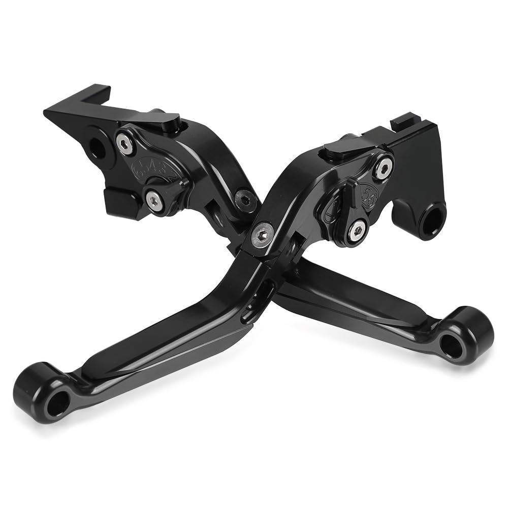 Levier d'embrayage et de Frein Pliable et Extensible usiné CNC pour Piaggio Vespa GTS 300 250 125 S125 S150 Grantuiismo 125 200 Noir
