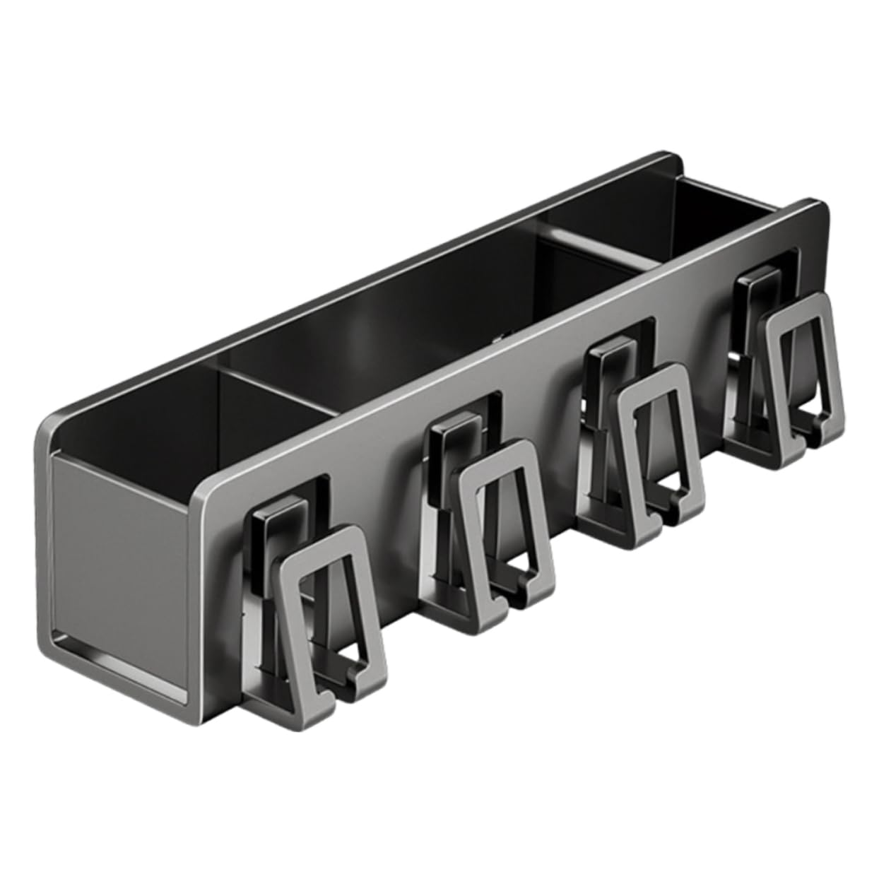 Moderno estante de almacenamiento para cepillos de dientes, organizador de accesorios de baño para cepillos de dientes, pasta de dientes y más, soporte de cepillo de dientes de baño ABS gris