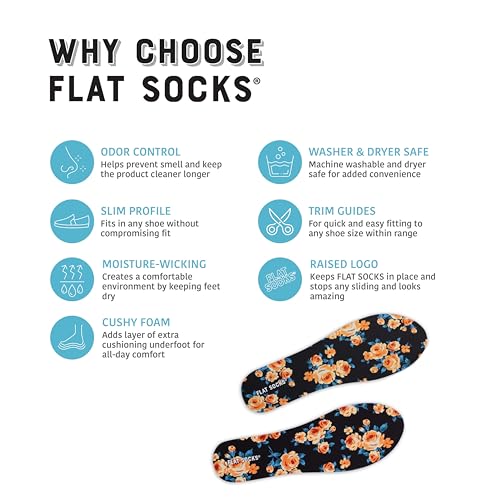 FLAT SOCKS 3 Pack Washable No Show Sockless Shoe Liners, Barefoot Show Inserts for Women and Men, Non Slip, Odor Control, Peachy Rose, Becky Thatcher, Sand (Large)4