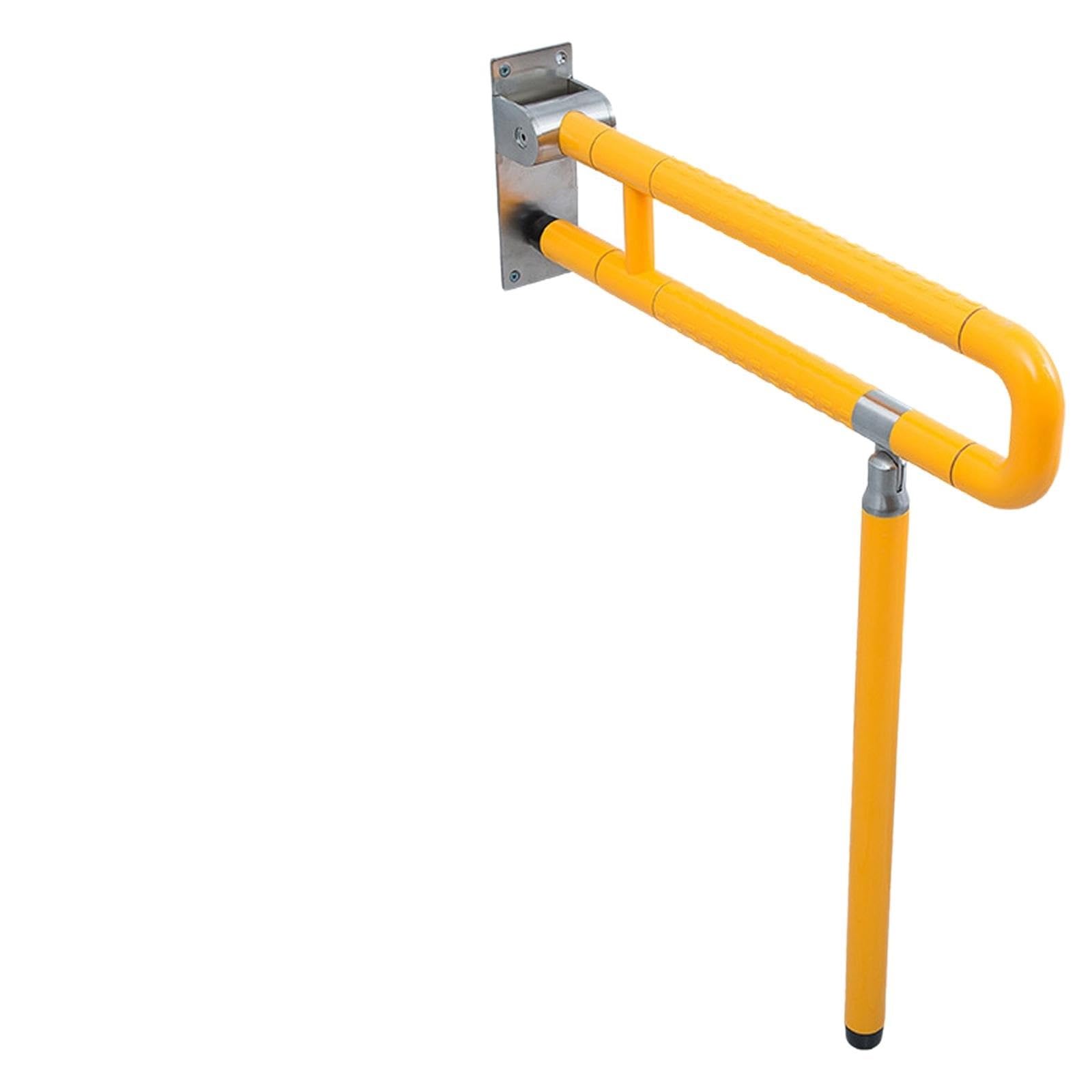 Padgcnor Women's Yellow Folding Bathroom Toilet Grab Rail Foldable Grab Handle Handrail Support Stainless Steel Handicap Bars Bathtub Showers Bathroom Disabled Indoor (Yellow)