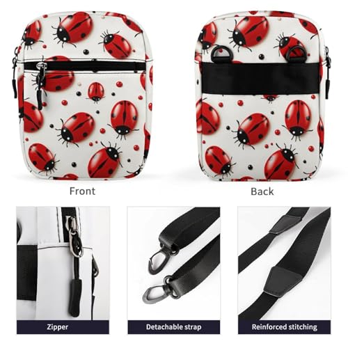 Personalized Small Crossbody Bag Water Resistant Messenger Bags Mini Red Dfhskdf Printing SlingBag For Men Women3