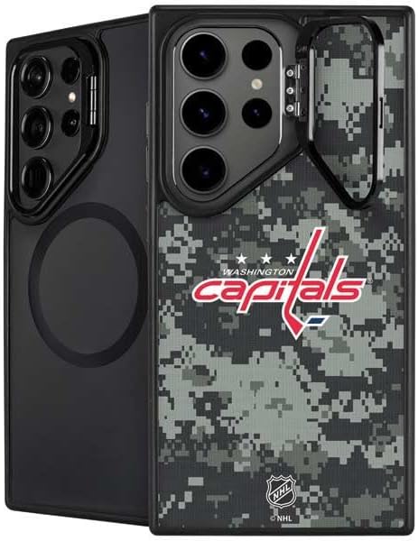 Skinit Kickstand Phone Case Compatible with Galaxy S25 Ultra - Officially Licensed NHL Washington Capitals Black Text Design