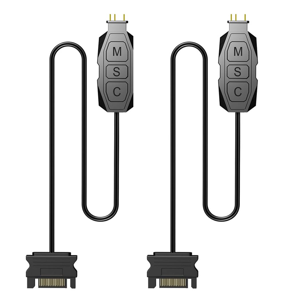 Gebildet Kit Controller ARGB per Ventole RGB per PC, Controller per Ventole RGB di Alimentazione SATA, Hub per Ventole ARGB per Computer, Controllo RGB e Singolo Effetto Luce