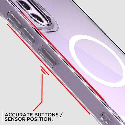 Image of Amazon Basics Back Cover for Samsung Galaxy S21 Fe 5G Mag-Safe Shockproof PC + TPU Protective Case Magnetic Support Bumper Case (Transparent Mag-Safe)