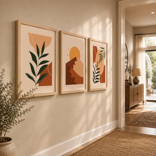 Image of NoWorries Boho Art Wall Paintings | Multicolor Framed Minimalist Wall Hangings for Living Room & Home Decor | Poster Art Prints (Art-15, 25x37inch)