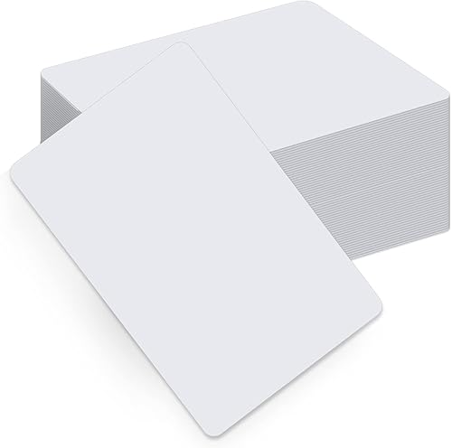 BABIQT - 30 tarjetas de PVC CR80 de 30 mil, tarjetas de PVC en blanco de calidad para impresoras de tarjetas de identificación fotográficas