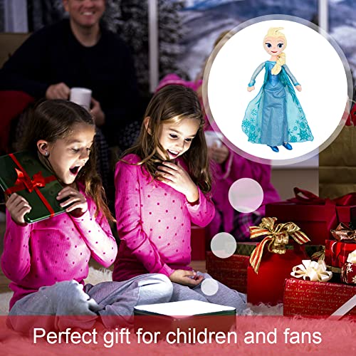 Ksopsdey Frozen Plüschtier Spielzeug, ELSA Plüschtier Anime Plüsch Flauschiges Plüschtier für Kinder Puppe Plüsch Geburtstag Weihnachten Geschenk