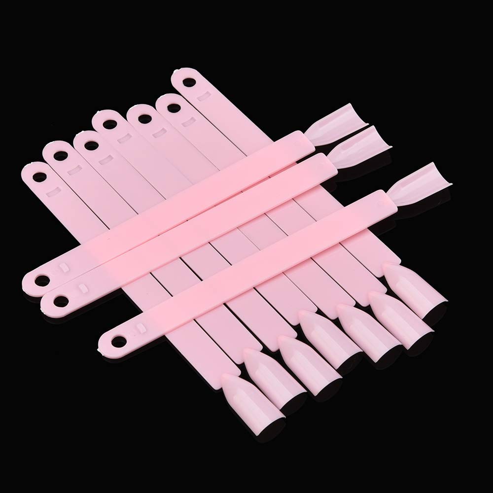 BNP 50 PCS False Nail Art Tips Sticks Nail Polish Color Card Plates Display Polish Board Nail Art Practice Supplies Home DIY Templates (Black) : Beauty & Personal Care