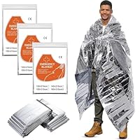 NJCXOLA Rettungsdecke, Rettungsdecke Silber, Notfalldecke für Erste Hilfe, Für Camping Und Outdoor (210 X 160cm,3pcs)