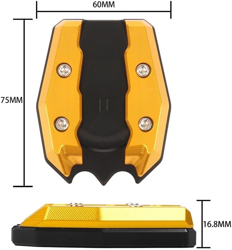 For YA&MAHA NMAX155. Motorcycle Foot Side Stand Enlarger Plate Kickstand Extension Pad Support Accessories(Blue)