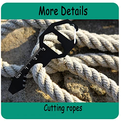 2Pcs Keychain Bottle Opener Multi Tool, 100% Stainless Steel Edc Gadget, 6 Tools In 1 [Bottle Opener, Wrench, Screw Driver, Metric Ruler,Cord Cutter] Universal Everyday Carry Pocket And Backpack Tool #TOP4