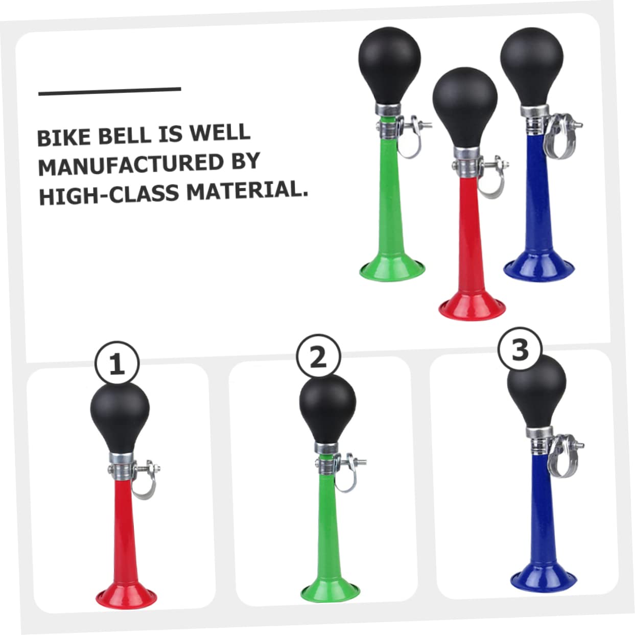 Toddmomy Cloche De Vélo pour Porte-Vélo Arrière Porte-Vélo Chaîne Klaxon Sonnette De Vélo Support De Téléphone pour Vélo Pompe À Vélo Vélos De Route Cyclisme Polyvalent Sonnette