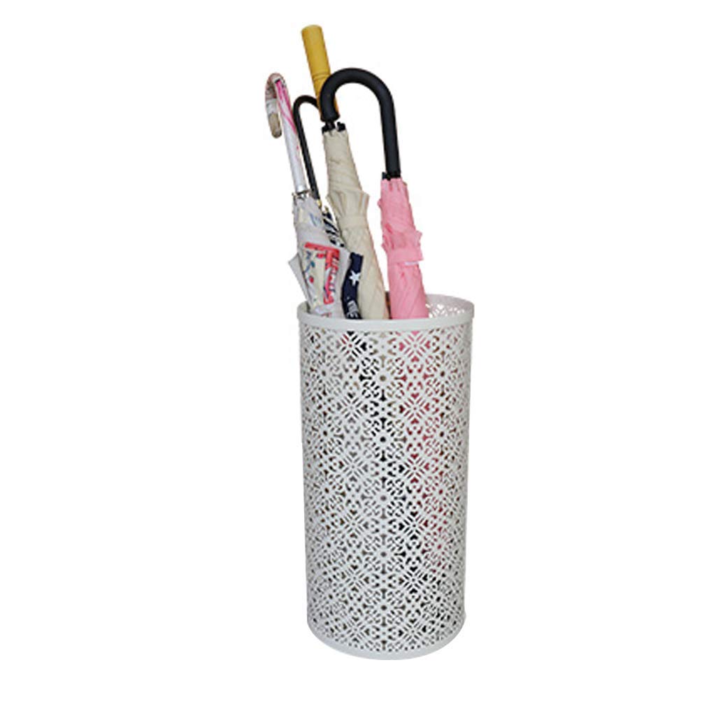 Porte-Parapluie Rond en métal 24x24x48 cm avec bac d'égouttement pour entrée