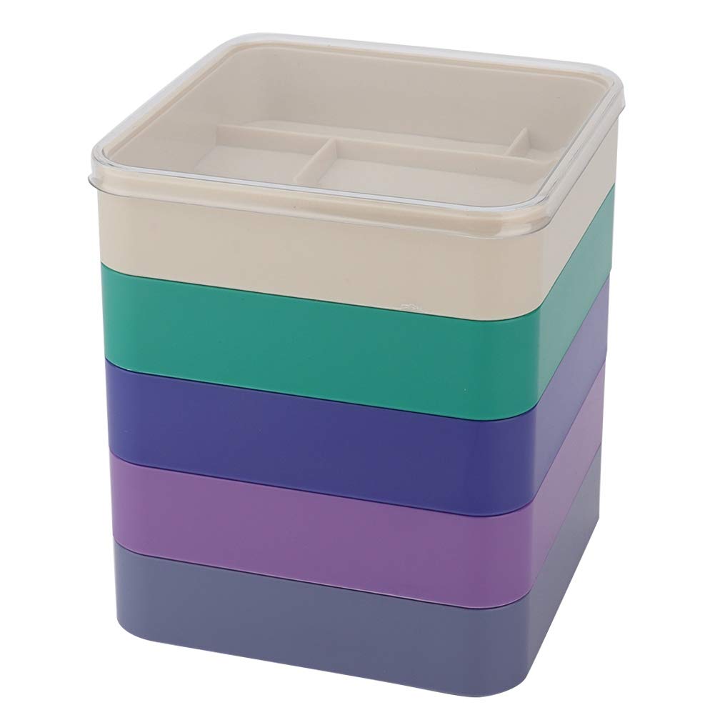 gernie Watch Parts Storage Box, 5 Layer Impact Resistant Plastic Box with Clapboard for Screw Component Movement Hardware Parts