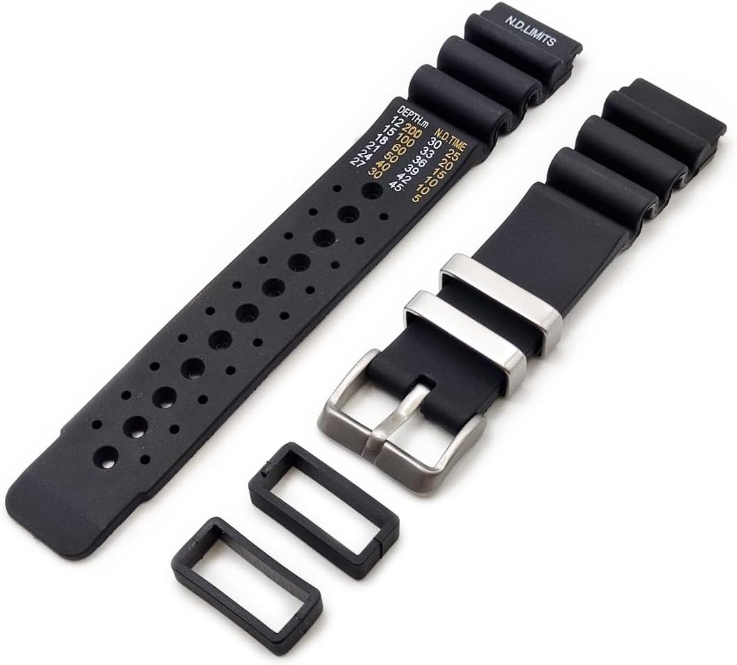 Rubber Strap Compatible with Citizen Promaster Aqualand NY 0040 JP2000 nd Limits Strap 20mm 22mm 24mm Universal for Sub Diver Sport