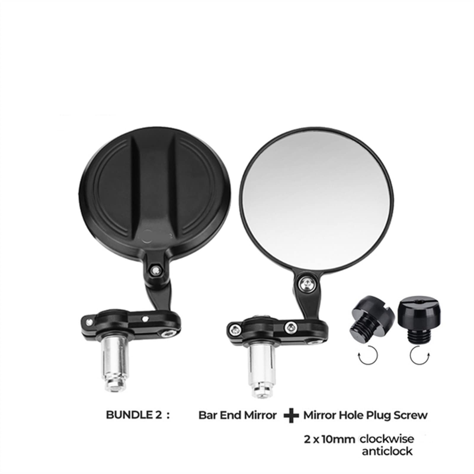Rétroviseur Rétroviseurs De Rechange pour Rétroviseurs De Moto pour Yamaha MT07 MT09 MT10 R1 R3 TMAX 530 TMAX 500 Tenere 700 (Color : Bundle2)