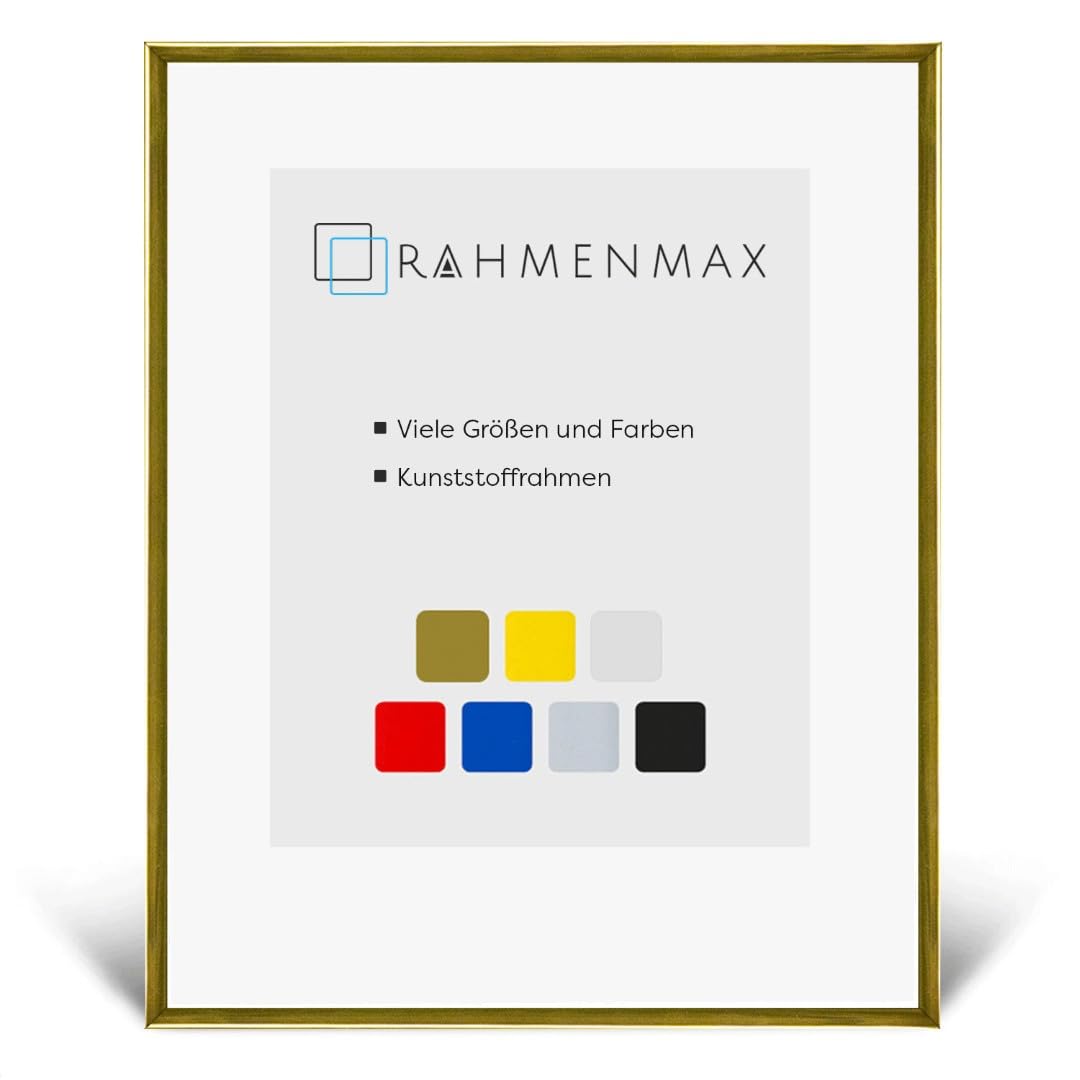 Kunststoff Bilderrahmen Texas für Bild 70x100cm Gold mit Acrylglas