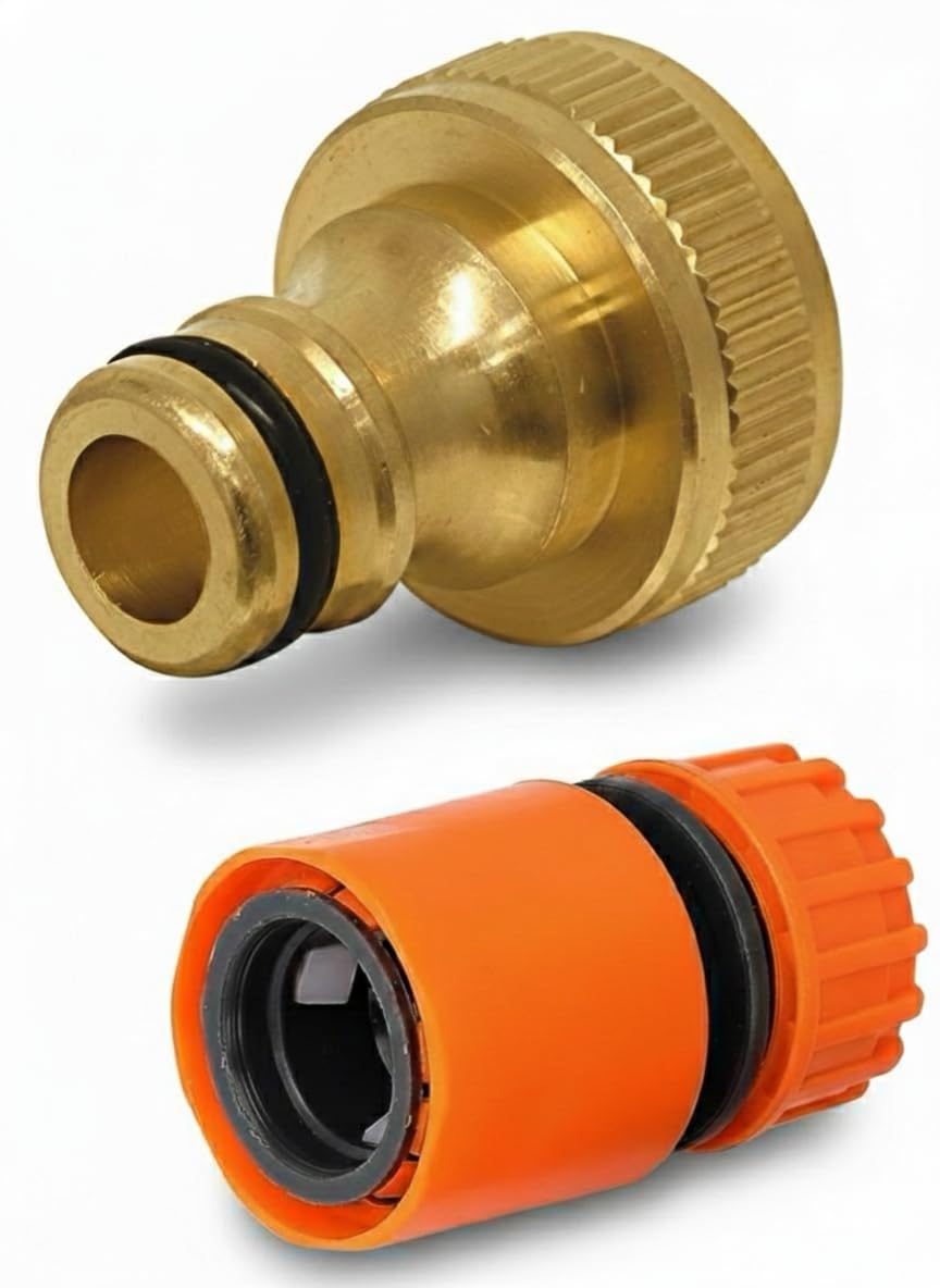 SuperFlip Pressure Washer Inlet Filter 3/4 Inch Brass + Quick Connector | Brass Water Inlet Nozzle (Nipple) Filter for High Pressure Washer, Car Wash & AC Service Machines-image-19