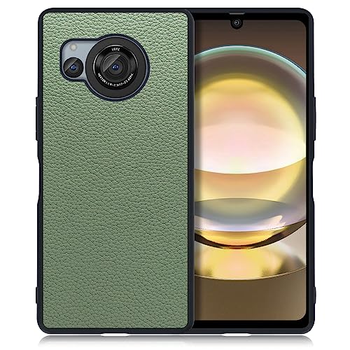 LOOF LUXURY-SHELL Series AQUOS R8 SH-52D �p �A�N�I�X �P�[�X �J�o�[ �{�v ���U�[ �X�}�z�P�[�X �X�g���b�v�z�[�� �V���v�� �ϏՌ� ���^ �y�� leather [�_���O���[��]