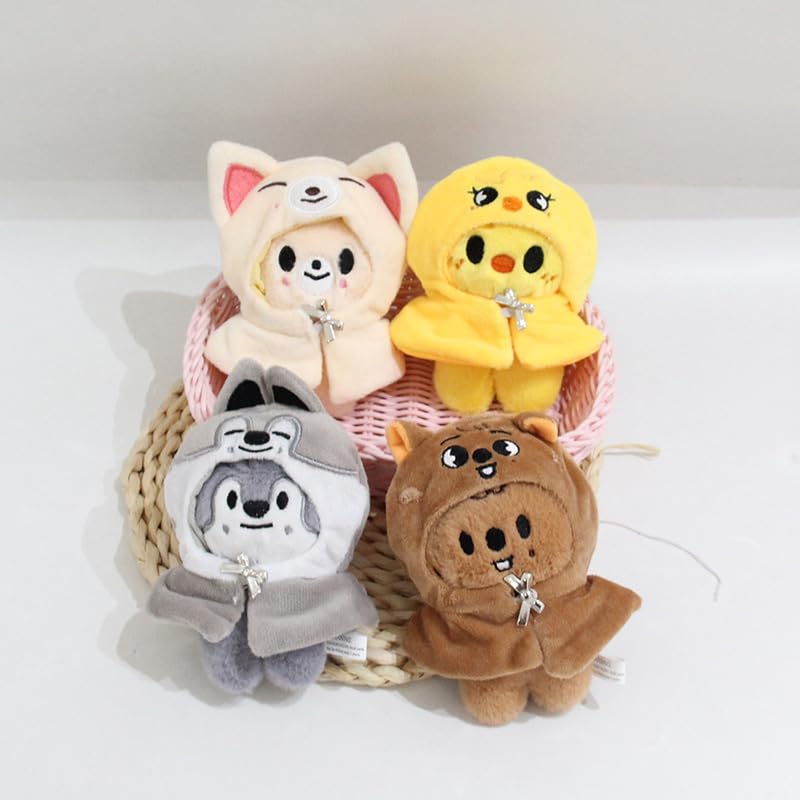 AiHdcy SKZ Plush Cloak Clothes 5.1-inch SK-Zoo Plush Keychain, Cloak Detachable, Soft and Cute, Suitable for Fans (Bbokari)