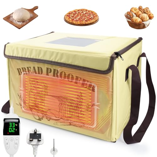 comeder Bread Dough Proofer Foldable with 3 Sided Heater, NTC Sensor Temperature & Timer Control, Electric Bread Proofer for Making Bread, Sourdough, Pizza, Yoghurt, Rice Wine, UK Plug