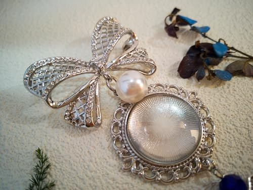 Something Blue Bridal Bouquet Charm Wedding Memorial Bride Shower Gift Wedding Bouquet Memorial for Mother Father DIY Photo Keepsake with Angel Bow Photo Locket3