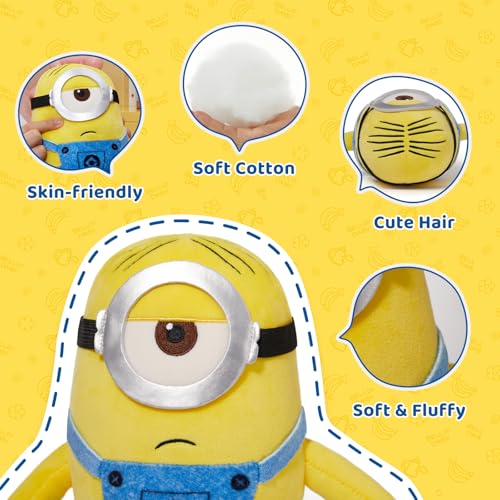 MINISO 9'' Minions Stuffed Animals Plush Toy (Stuart), Kawaii Soft Cute Plushies for Kids Toys Boys Girls by MINISO - Used condition - Image 4