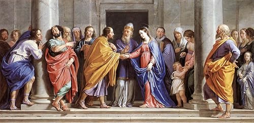 Affiche impression prints toile Le Mariage de la Vierge 60x90cm pour salon moderne