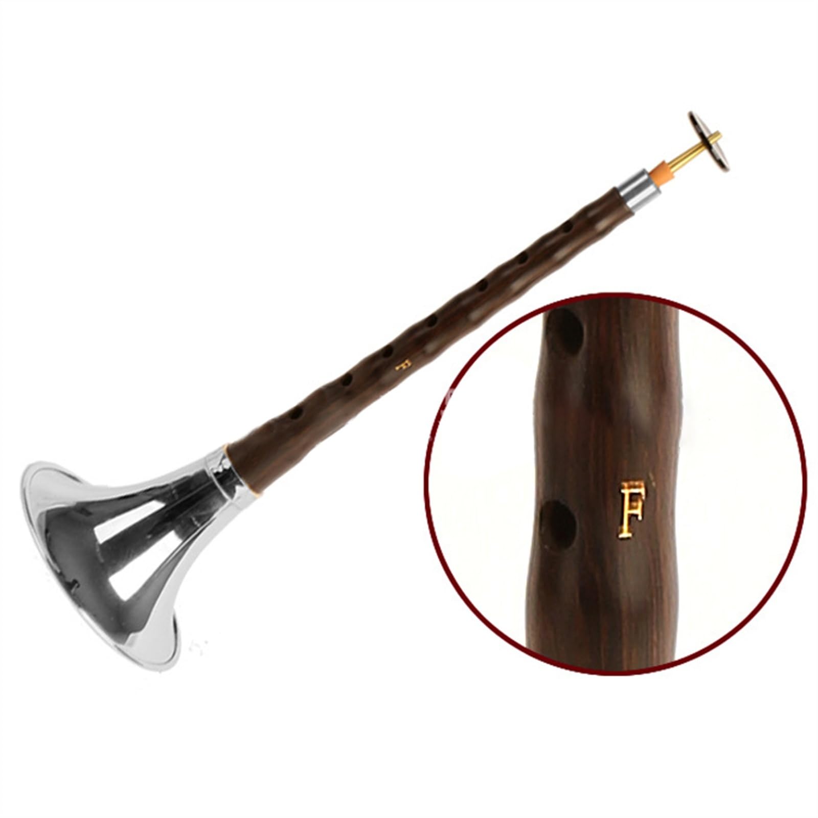 Suona Instrument Black Sandalwood F Minor Key Suona Adult Suona Set Chinese Traditional Folk Suona Instrument