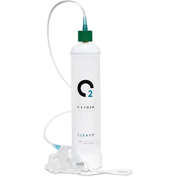 ClearO2 110L Oxygen Bottle with Permanent Valve Mask and Tube