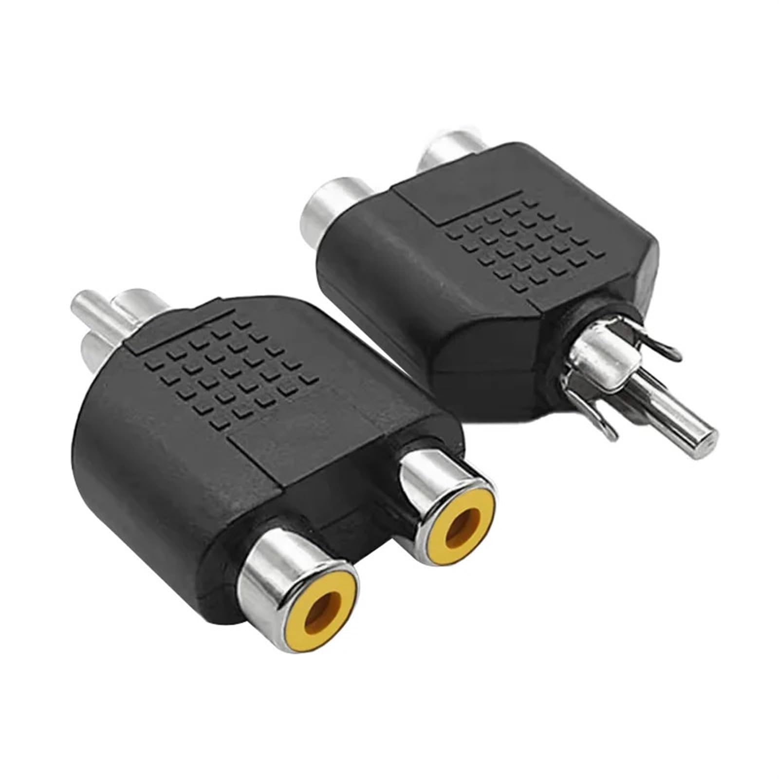 Kit Adattatore convertitore Audio Video AV sdoppiatore RCA a Y da 5 Pezzi, da 1 Maschio a 2 Femmine, da Spina RCA Lotus Jack a Doppia(100PCS)