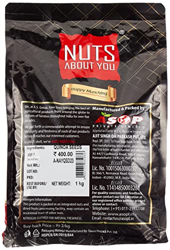 Image of Nuts About You Quinoa Seeds, 1 kg | kinoa | Raw | Premium | 100% Natural| Diet Food (Pack of 3)