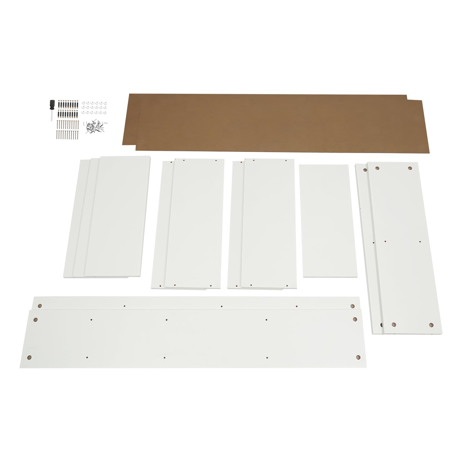 Scrivania con vano portaoggetti, scrivania per computer, scrivania angolare | Libreria a 4 ripiani e 2 ripiani laterali, per camera da letto, soggiorno, studio e ufficio, 120 x 52,4 x 120 cm