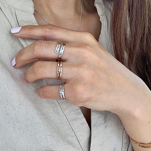 By Hannah Design Teeny Tiny Stacking Sterling Silver Ring Personalized Ring4