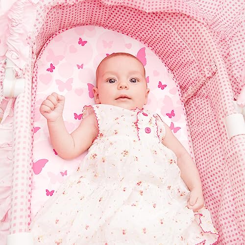 Image of Gllquen Baby Bassinet Sheets 4 Pack, Breathable Cozy Fitted Mattress Sheet | 32 inchx16 inch Soft Baby Sheets for Boys Girls, Compatible with Halo, Snoo, Uppababy, Universal fitted,Baby Gift,