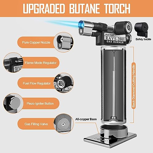 Ravs Butane Torch Lighter, Dual Flame Mode Kitchen Torch Cooking Torches thumb #5