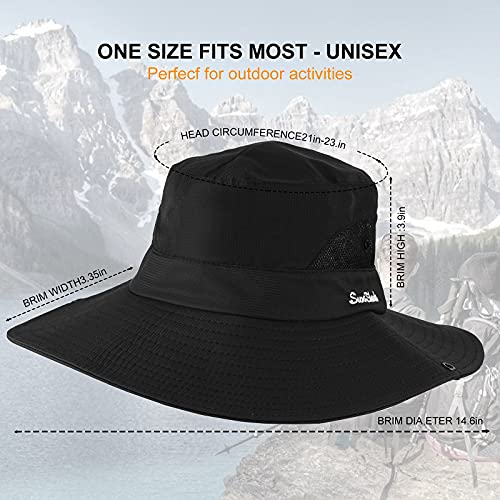 Tutuko Womens Wide Brim Sun Hats Foldable Uv Protection Beach Bucket Hats Ponytail Mesh Fishing Hat (Pink) #TOP3