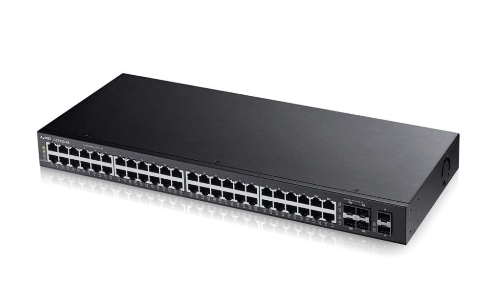 Zyxel Switch Ethernet 44 Ports Gigabit Web Manageable, plus 4 Ports Combo Uplink Gigabit et 2 Ports SFP [GS1920-48]