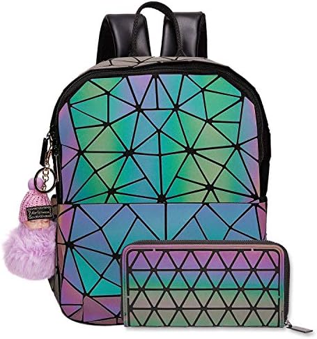 Geometric Handbag Luminous Women Tote Bag Holographich Purses and Handbags Flash Reflactive Crossbody Bag for Women
