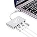 USB C Hub Aluminum Adapter - ikling ik1611S (2017 Ultra Slim Portable USB C to USB A USB C Power Adapter for MacBook, MacBook Pro 2016, Lenovo, Asus, Google Pixel, USB Type C Device Owner