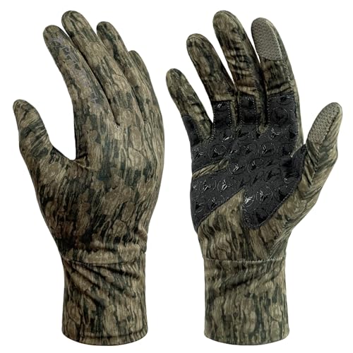 Palmyth Hunting Gloves for Men Lightweight Camo Glove Outdoor Bark Ridge L/XL